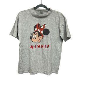 Minnie Mouse vintage gray embroidered tshirt size medium